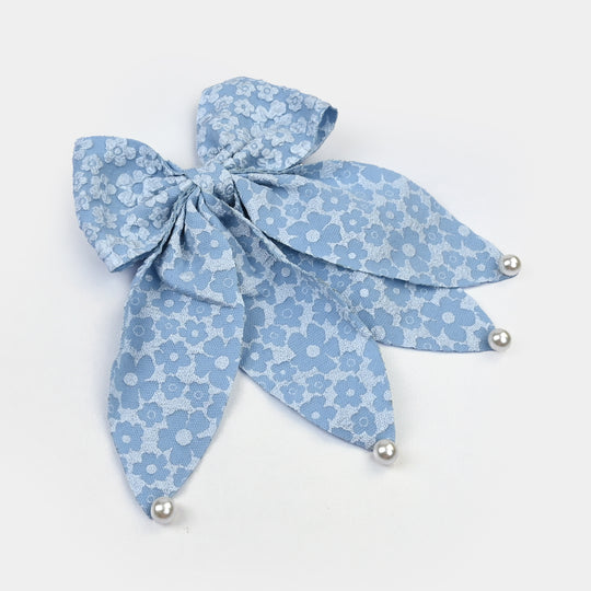 Cute Fabric Bow Hair Pin with Metal Clip