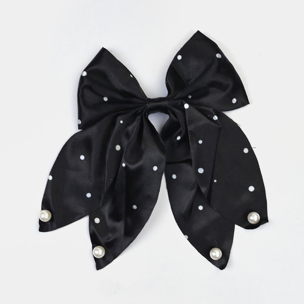 Cute Fabric Bow Hair Pin with Metal Clip