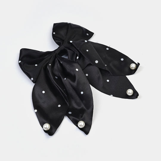 Cute Fabric Bow Hair Pin with Metal Clip