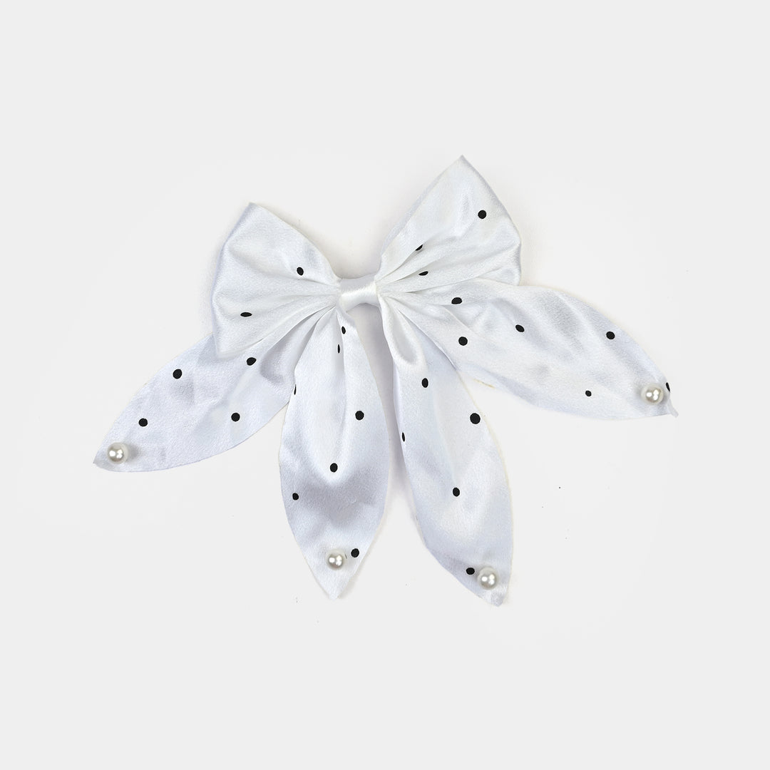 Cute Fabric Bow Hair Pin with Metal Clip