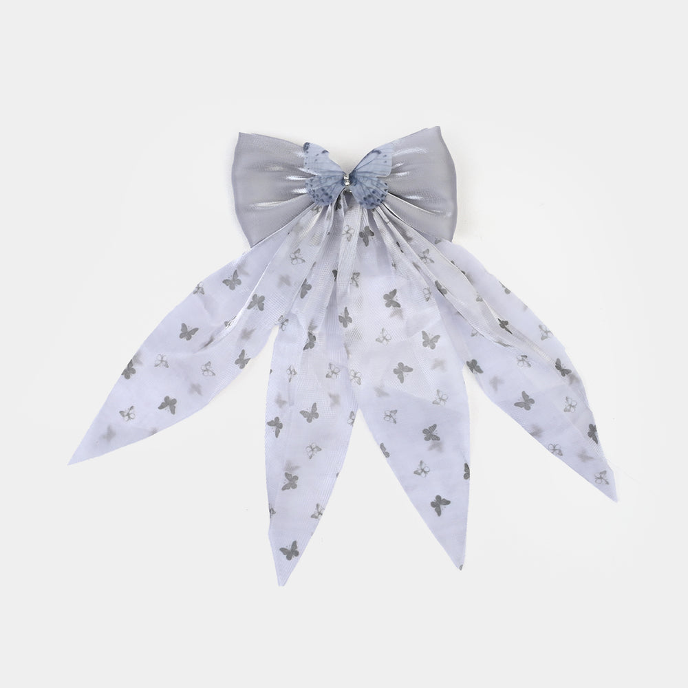 Cute Fabric Bow Hair Pin with Metal Clip