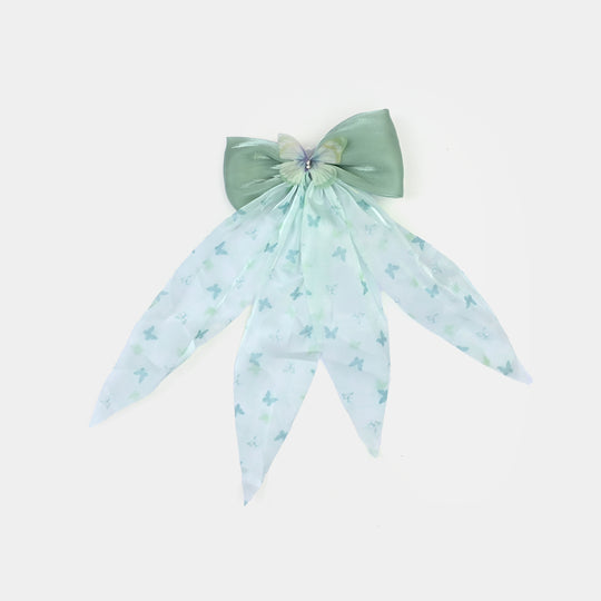 Cute Fabric Bow Hair Pin with Metal Clip