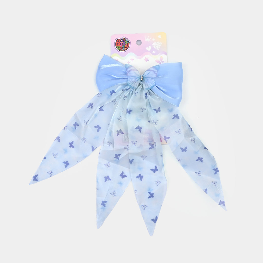 Cute Fabric Bow Hair Pin with Metal Clip