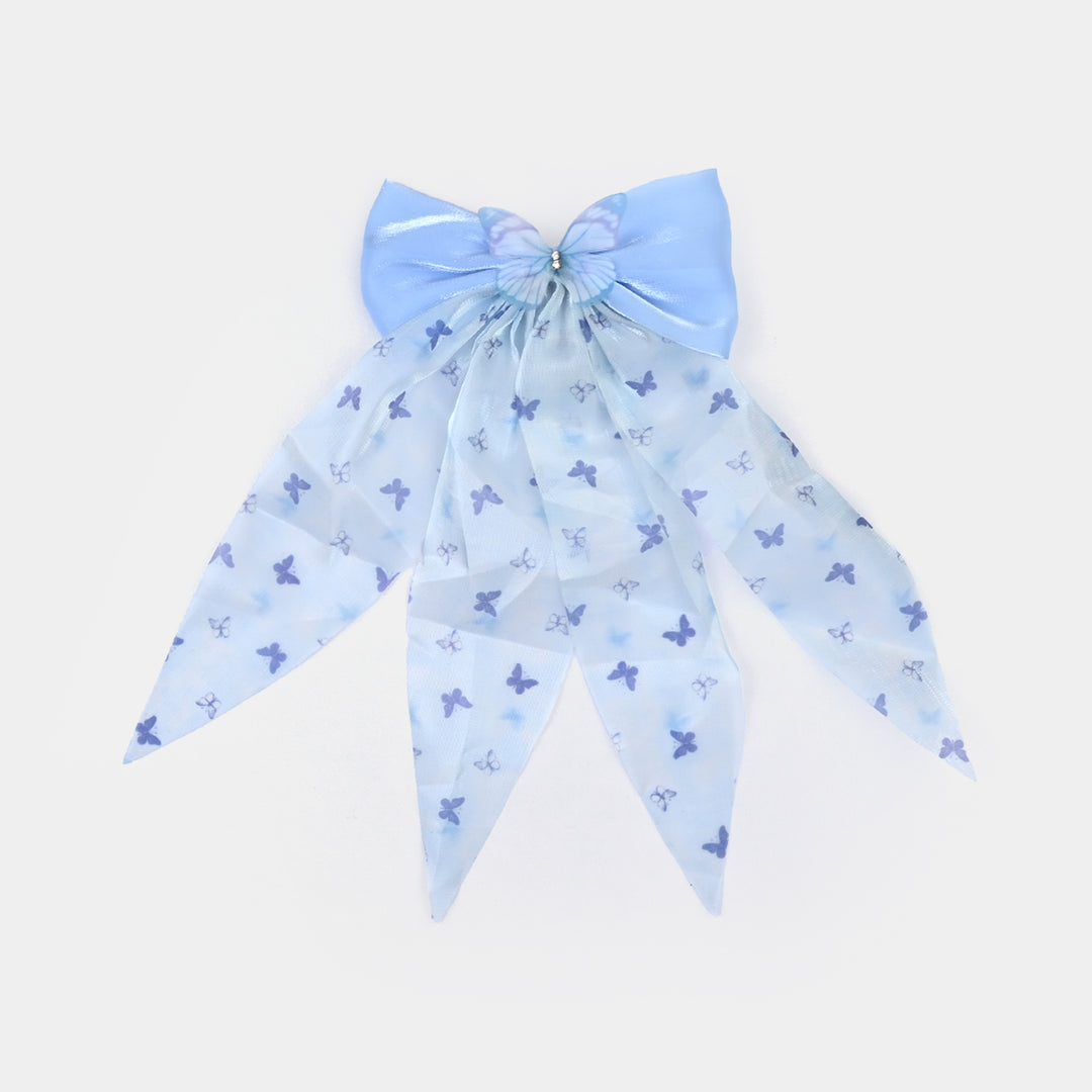 Cute Fabric Bow Hair Pin with Metal Clip