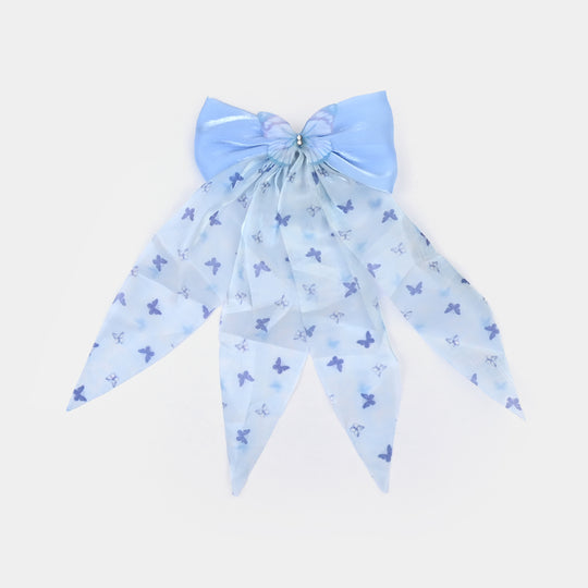 Cute Fabric Bow Hair Pin with Metal Clip