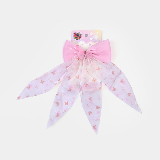 Cute Fabric Bow Hair Pin with Metal Clip