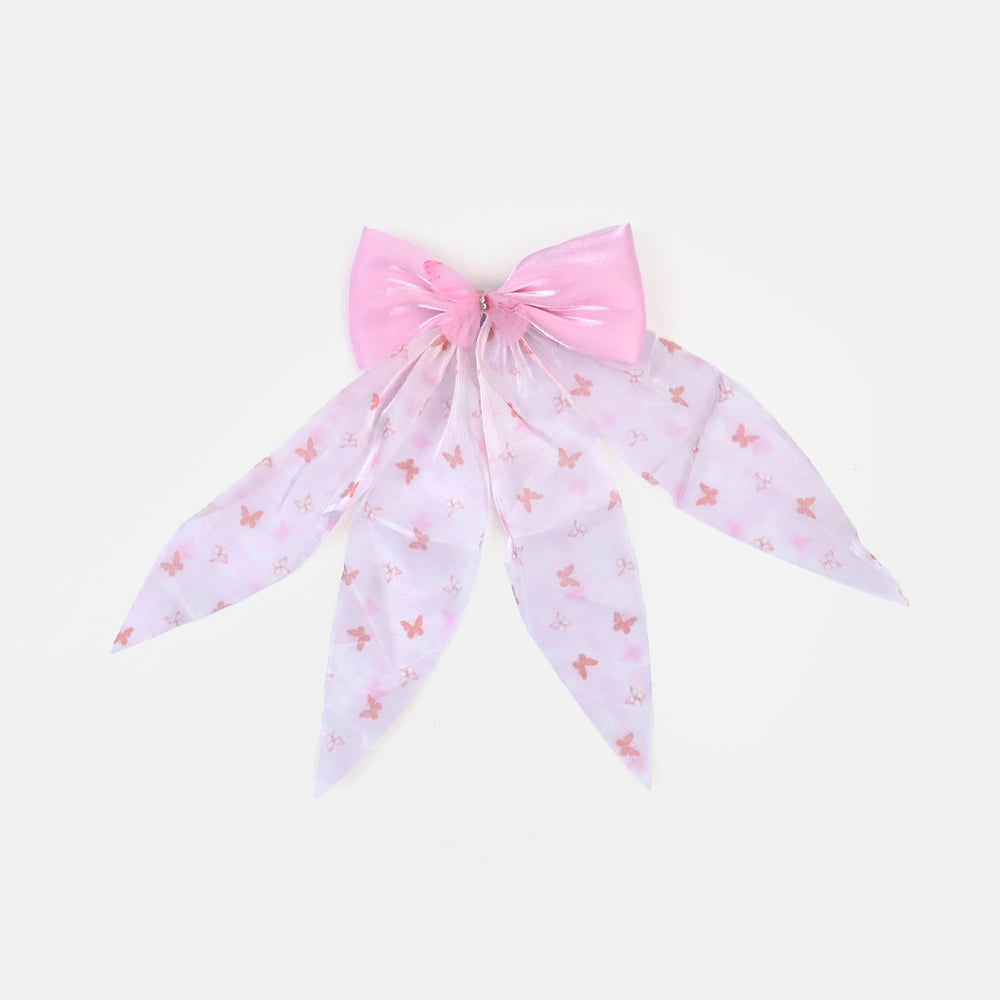 Cute Fabric Bow Hair Pin with Metal Clip
