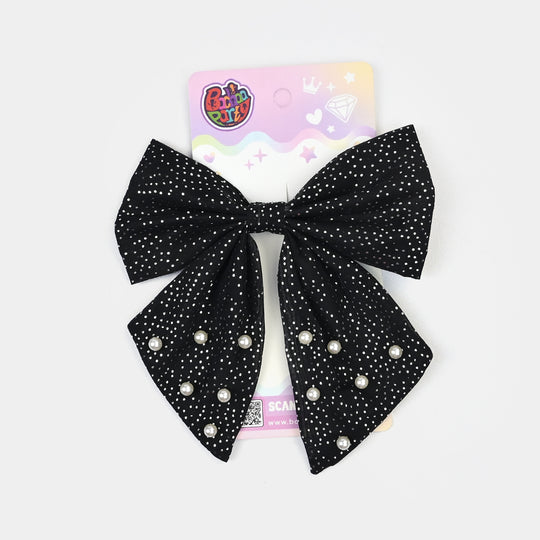 Cute Fabric Bow Hair Pin with Metal Clip