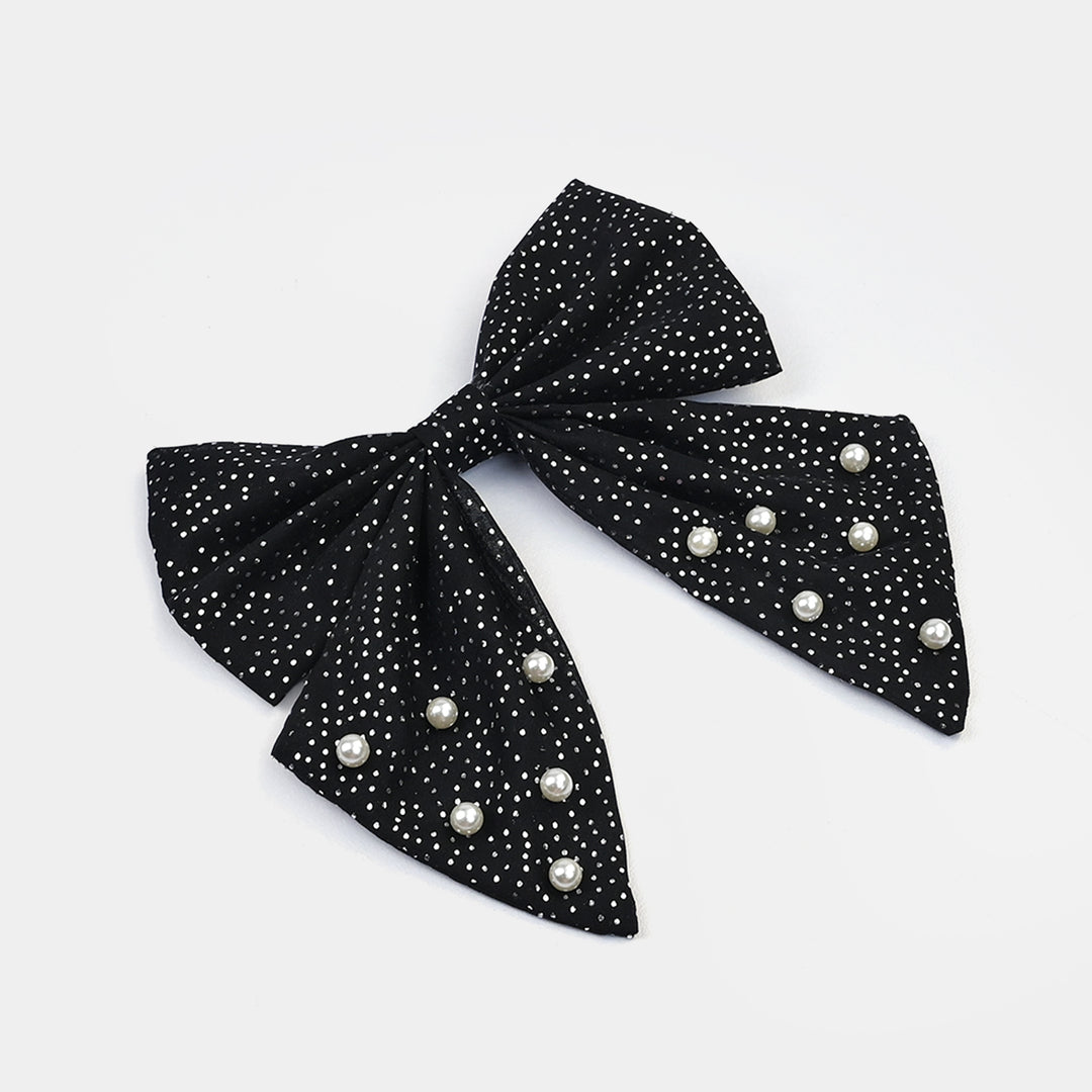 Cute Fabric Bow Hair Pin with Metal Clip