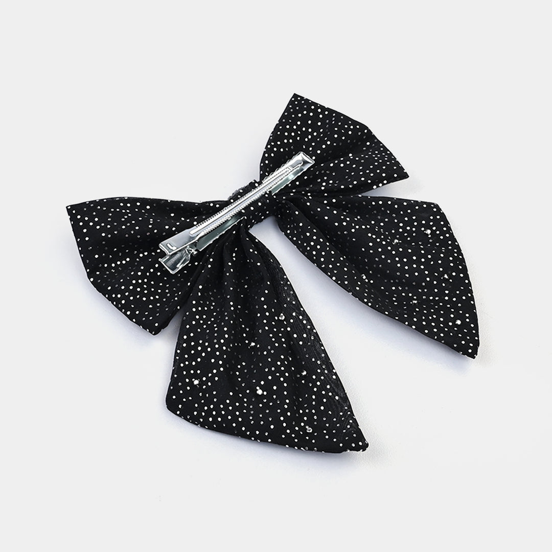Cute Fabric Bow Hair Pin with Metal Clip