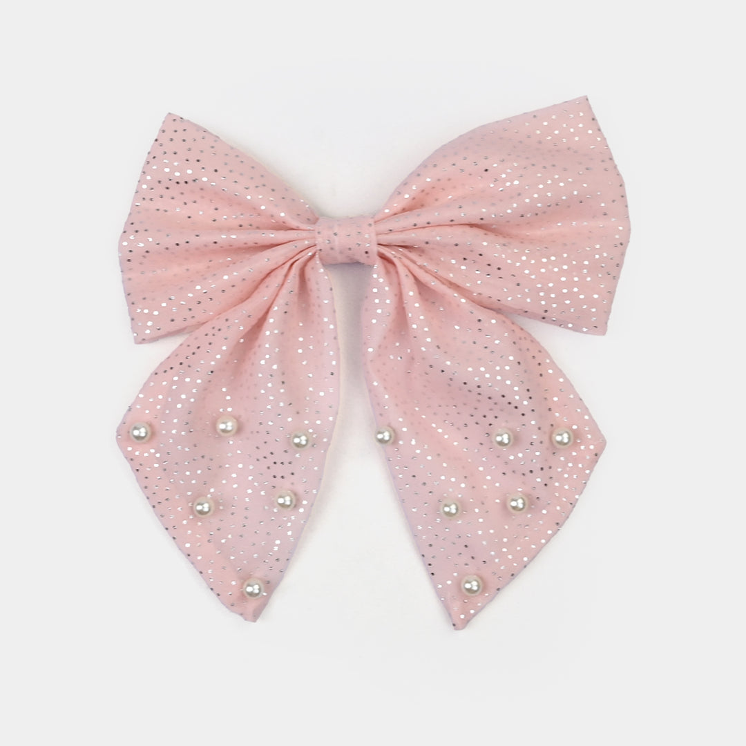 Cute Fabric Bow Hair Pin with Metal Clip