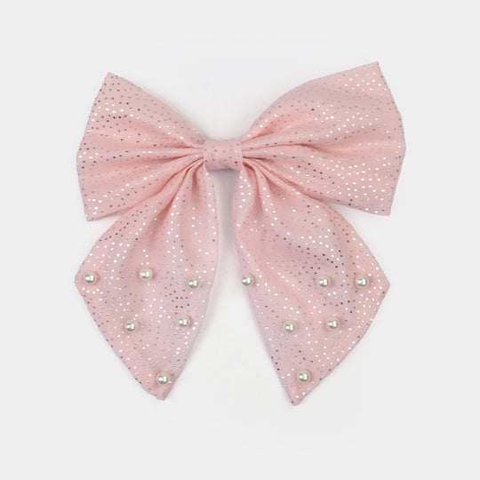 Cute Fabric Bow Hair Pin with Metal Clip