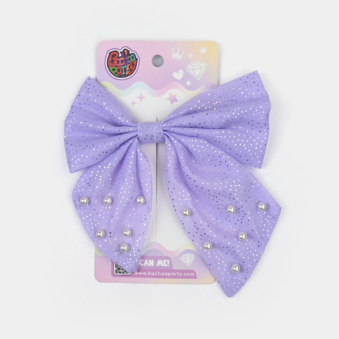 Cute Fabric Bow Hair Pin with Metal Clip