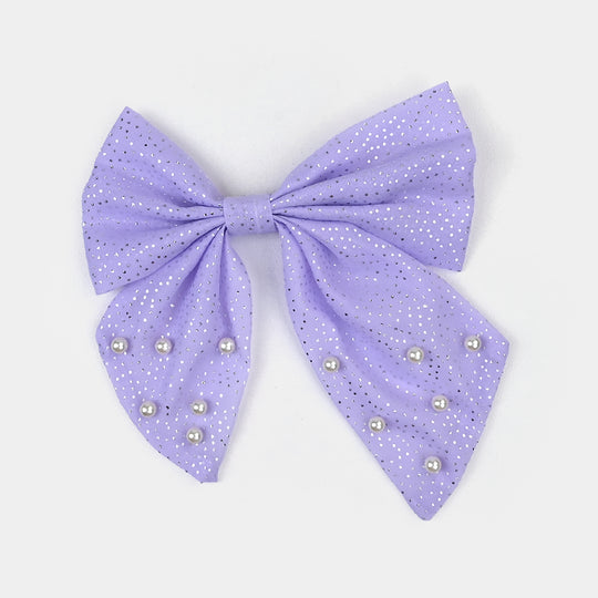 Cute Fabric Bow Hair Pin with Metal Clip