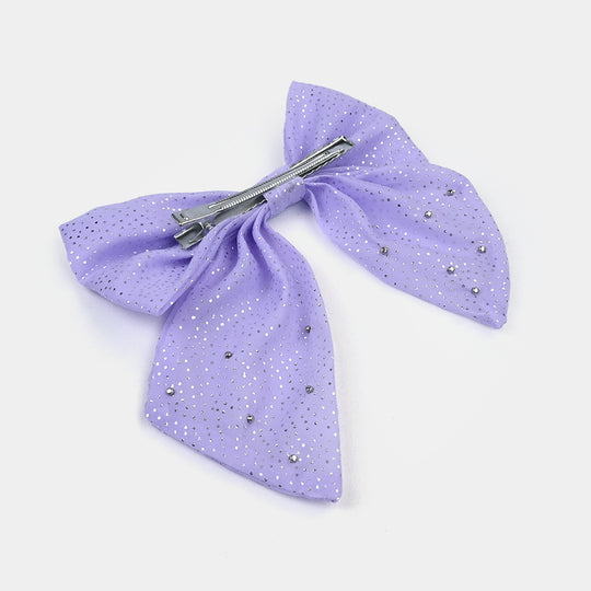 Cute Fabric Bow Hair Pin with Metal Clip