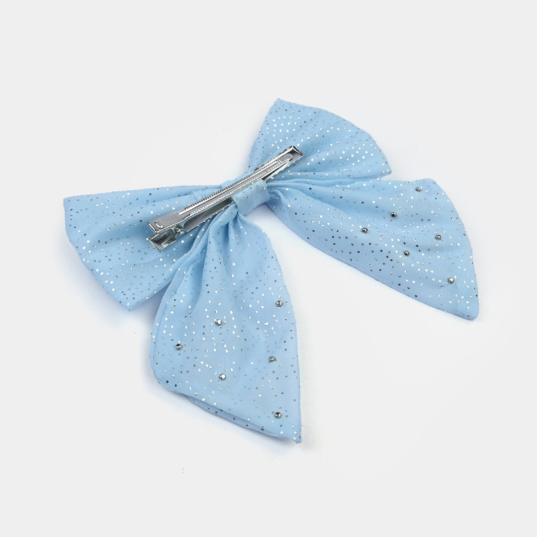 Cute Fabric Bow Hair Pin with Metal Clip