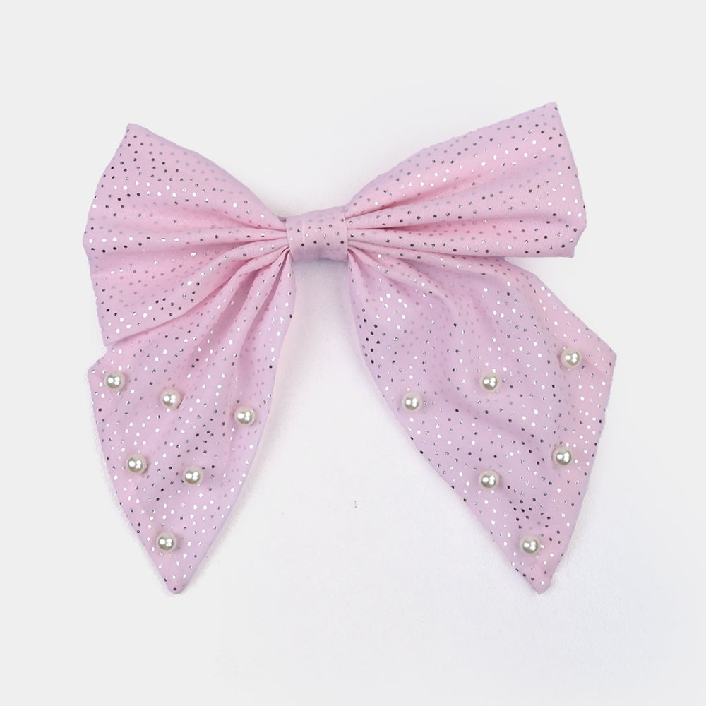 Cute Fabric Bow Hair Pin with Metal Clip
