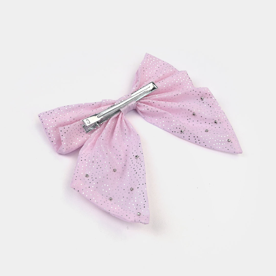 Cute Fabric Bow Hair Pin with Metal Clip