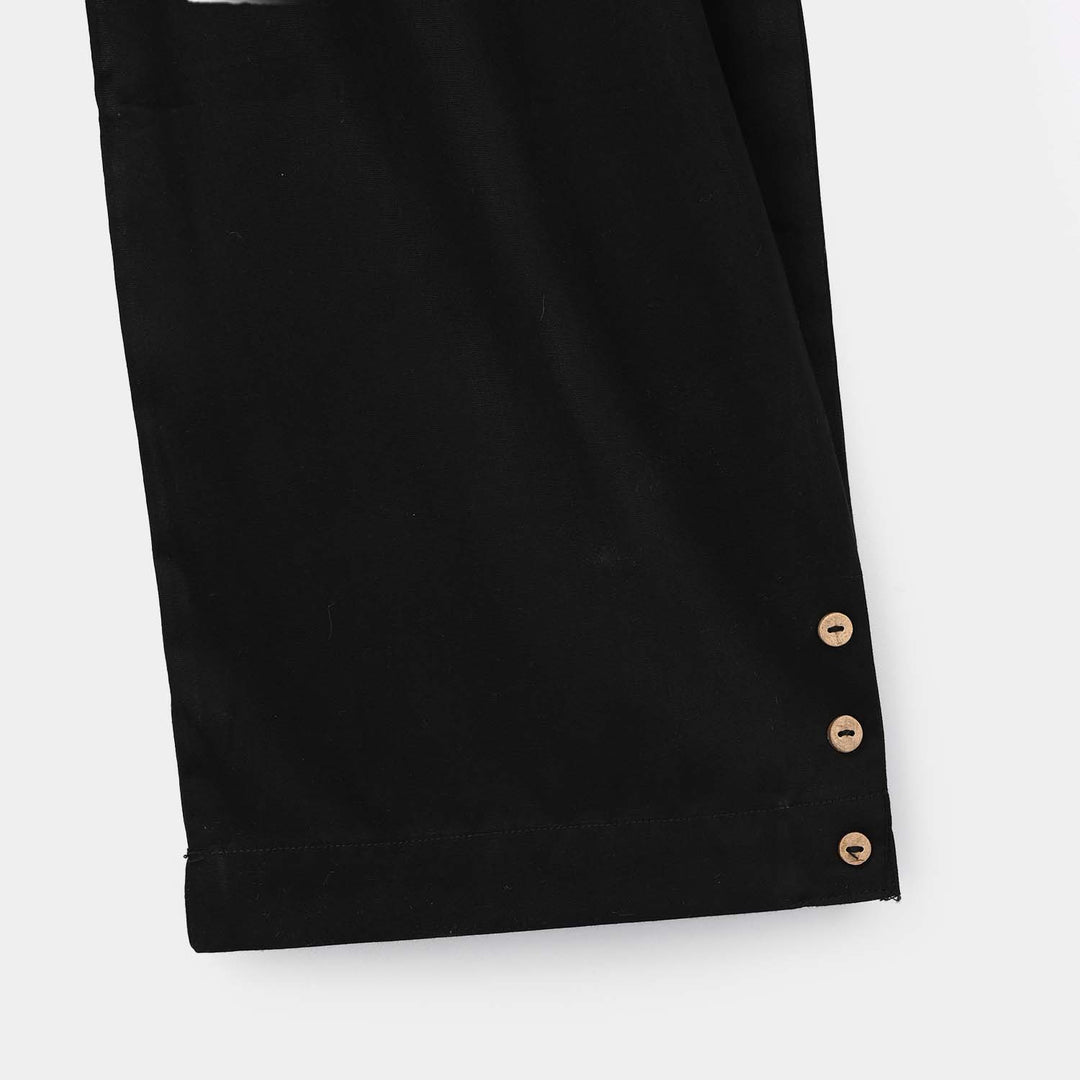 Girls Cotton Pant Shalwar Style - Black