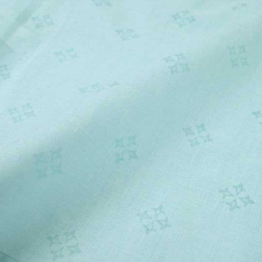 Infant Boys Poly Viscos Basic Kurta (Burn Out) - Aqua