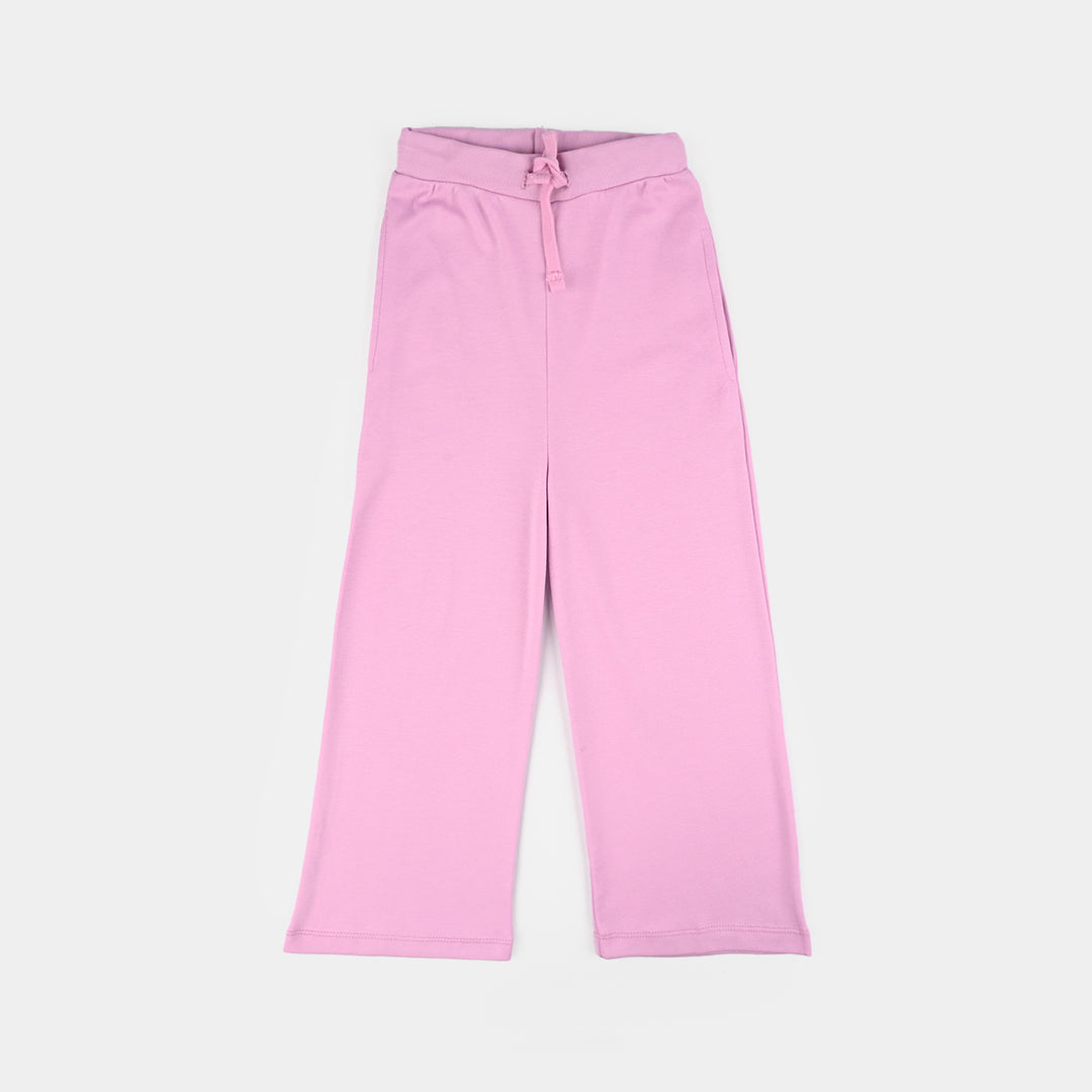 Girls Cotton Interlock 2-Piece Suit (Smiley Face) - Pink