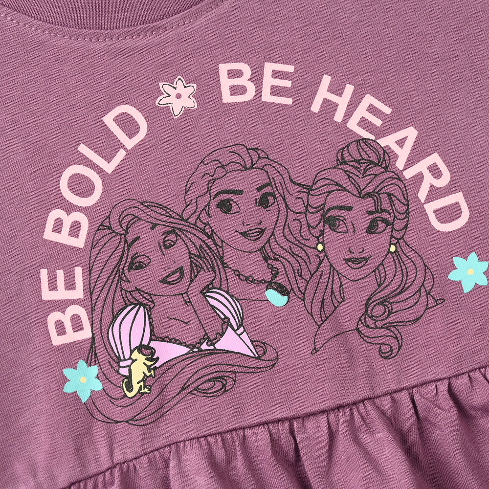 Girls Jersey/Terry Knitted Frock (Be Bold) - Purple