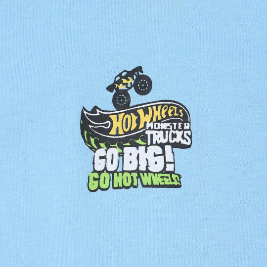 Boys Jersey/Terry T-Shirt (Hot Wheels) - Light Blue