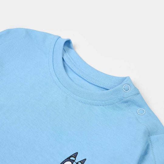 Infant Boys Jersey/Terry T-Shirt Bluey-Airy.Blue