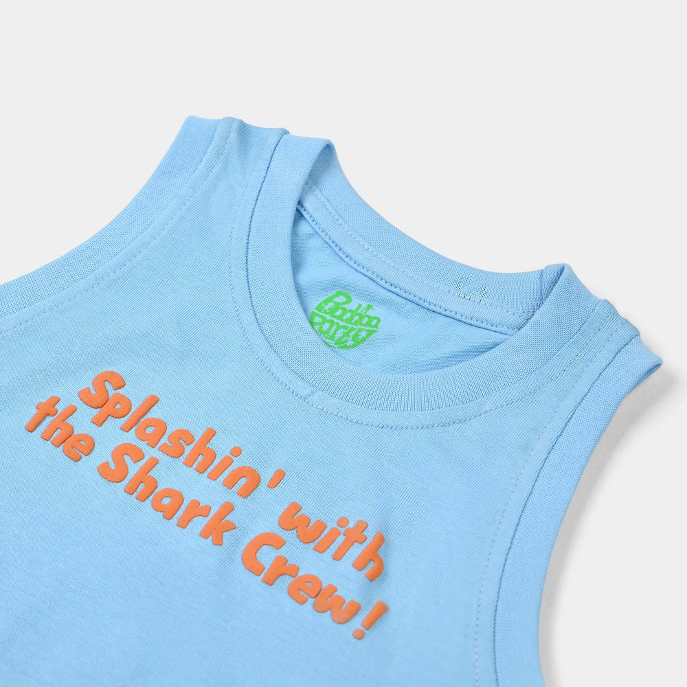 Infant Boys Jersey/Terry Sando Splashin- Blue