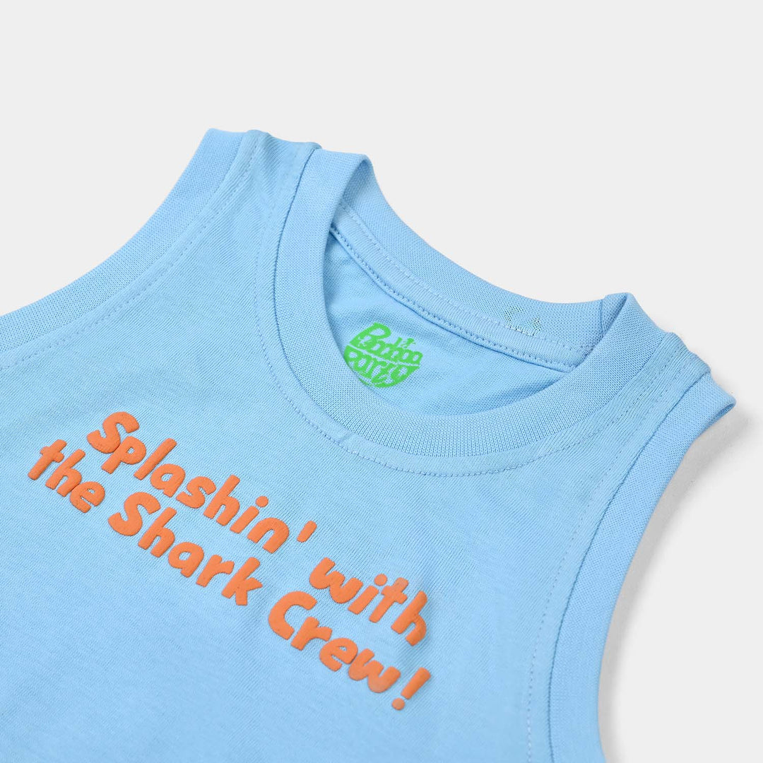 Infant Boys Jersey/Terry Sando Splashin- Blue