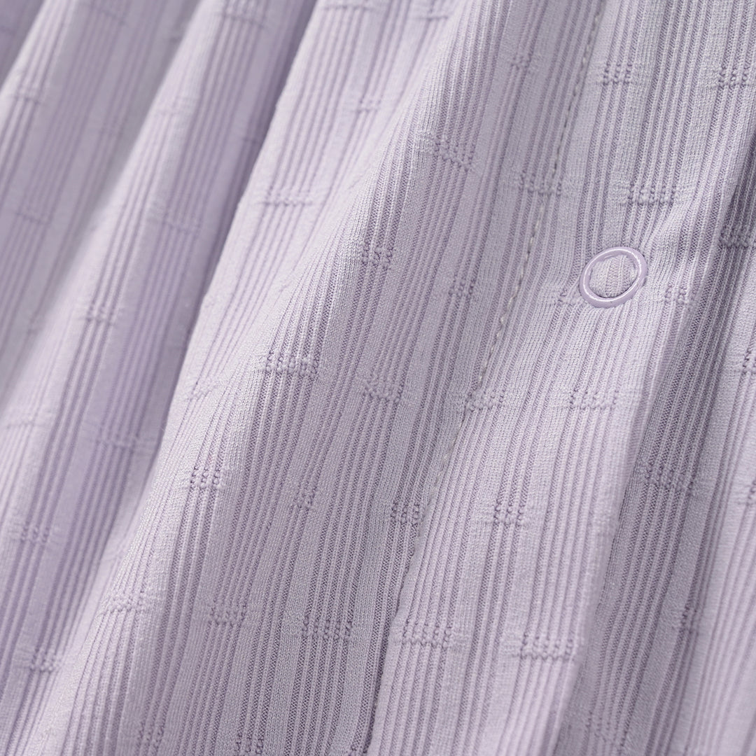 Infant Girls Jacquard Knitted Romper (KITTY) - Purple