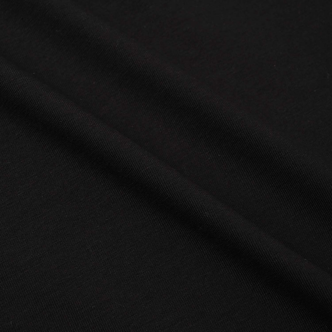 Boys Lycra Jersey Basic T-Shirt – Jet Black