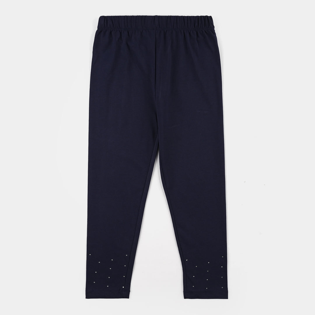 Girls Lycra Jersey Tights – Blue