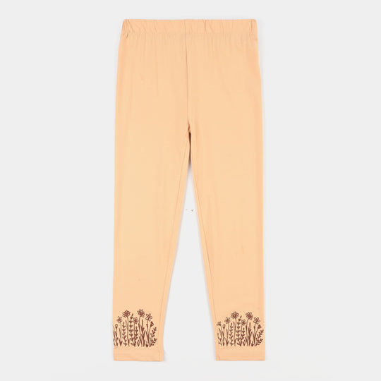 Girls Lycra Jersey Tights (Dry Leaves) - Camel