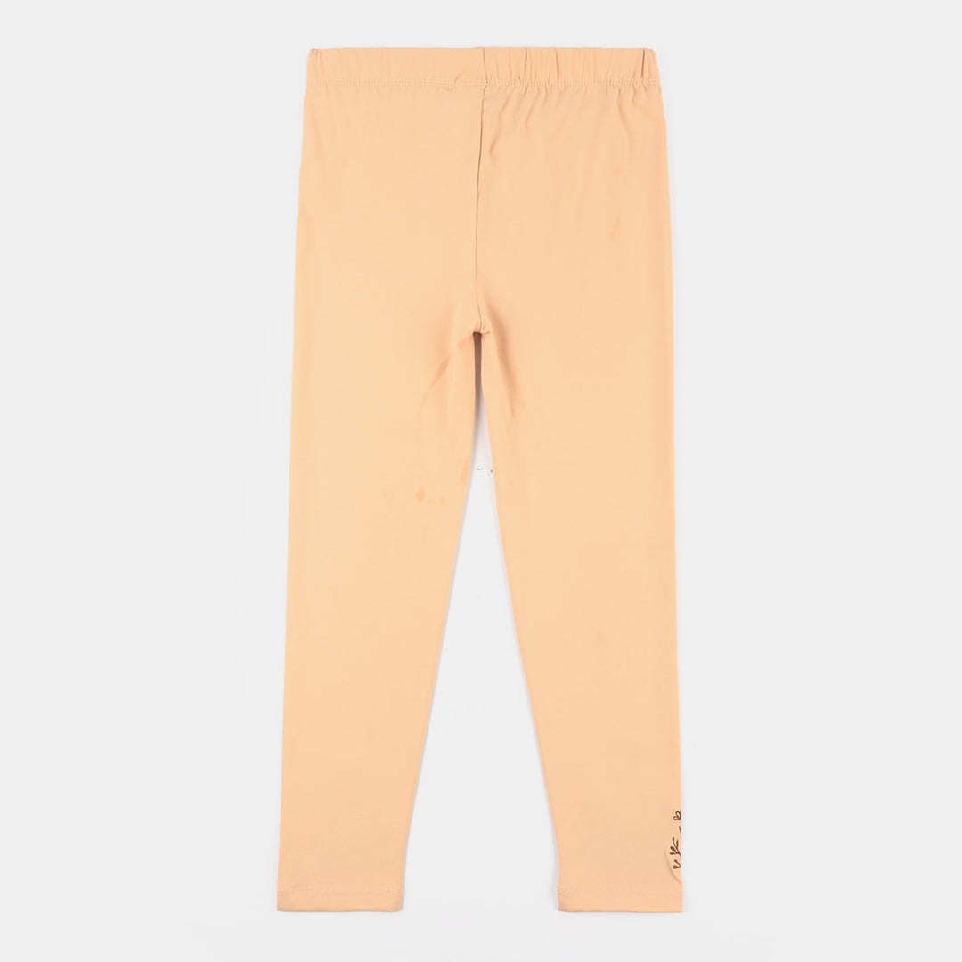 Girls Lycra Jersey Tights (Dry Leaves) - Camel