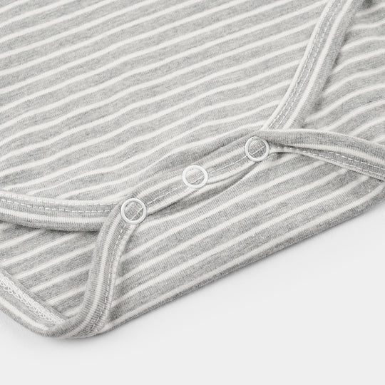 Infant Unisex Yarn Dyed Romper (Unisex) - Grey