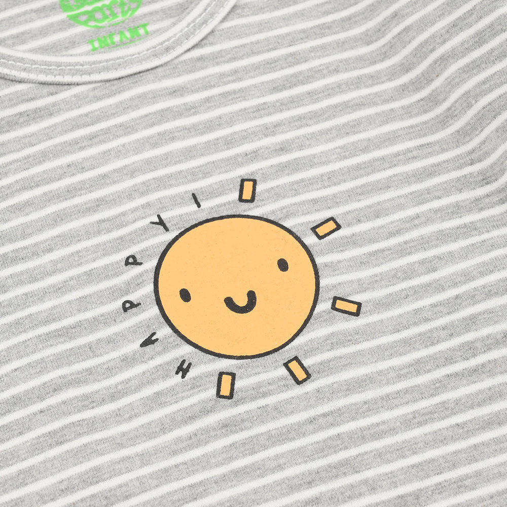 Infant Unisex Yarn Dyed Romper (Unisex) - Grey