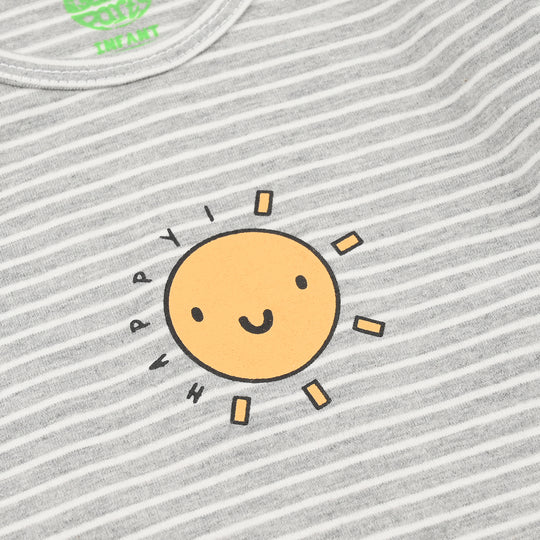 Infant Unisex Yarn Dyed Romper (Unisex) - Grey