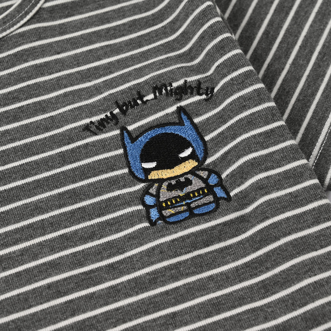 Infant Boys Yarn Dyed T-Shirt (Tiny But Mighty) - Grey