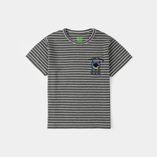 Infant Boys Yarn Dyed T-Shirt (Tiny But Mighty) - Grey