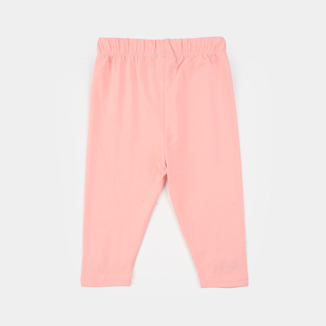 Infant Girls Lycra Jersey Embroidered Tights (Bee) - Pink