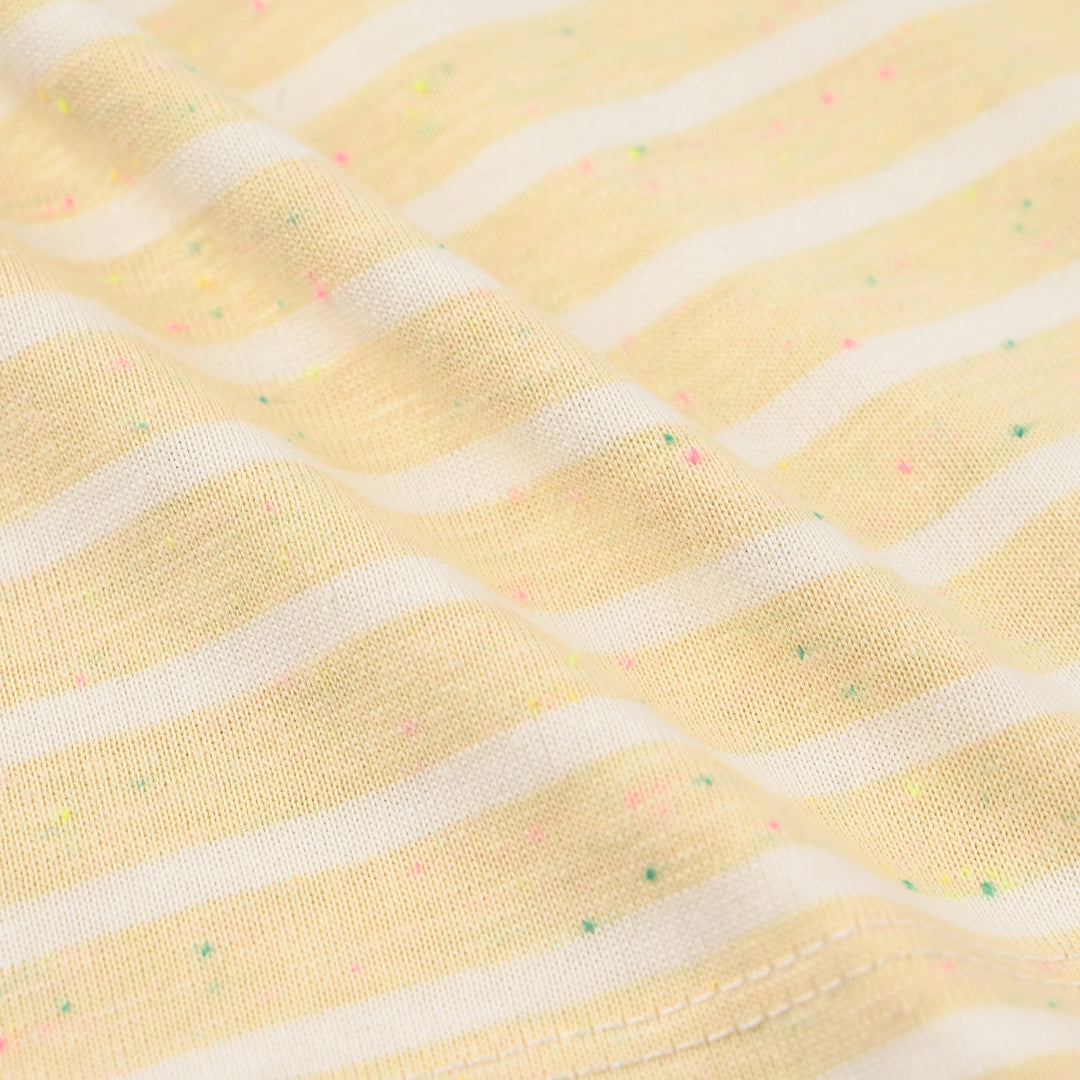 Infant Girls Yarn Dyed Striped T-Shirt - Yellow/White