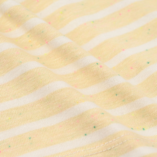 Infant Girls Yarn Dyed Striped T-Shirt - Yellow/White