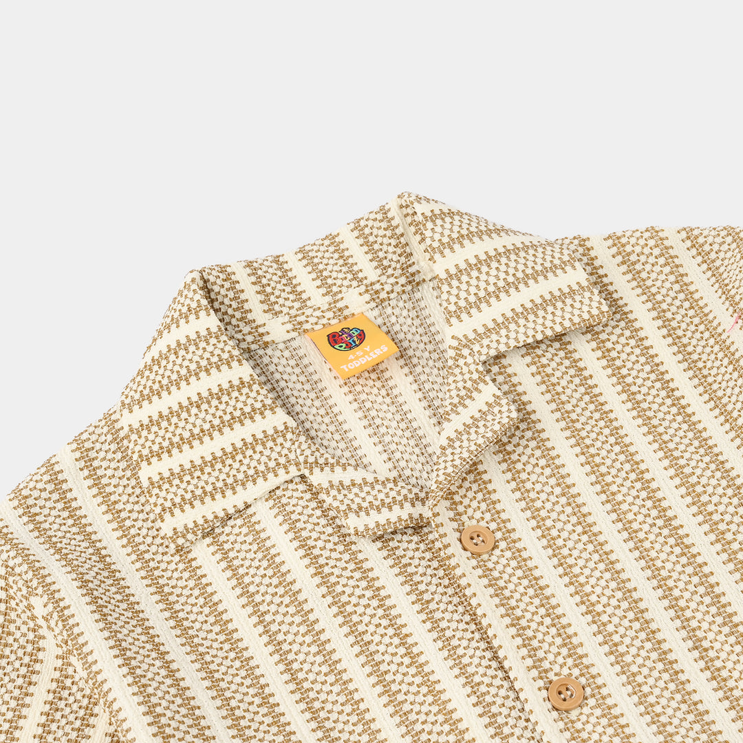 Boys Jacquard 2 Piece Suit Resort-Brown.White