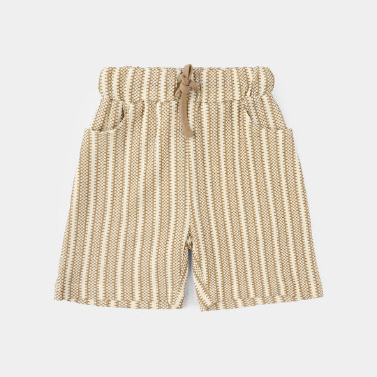 Boys Jacquard 2 Piece Suit Resort-Brown.White