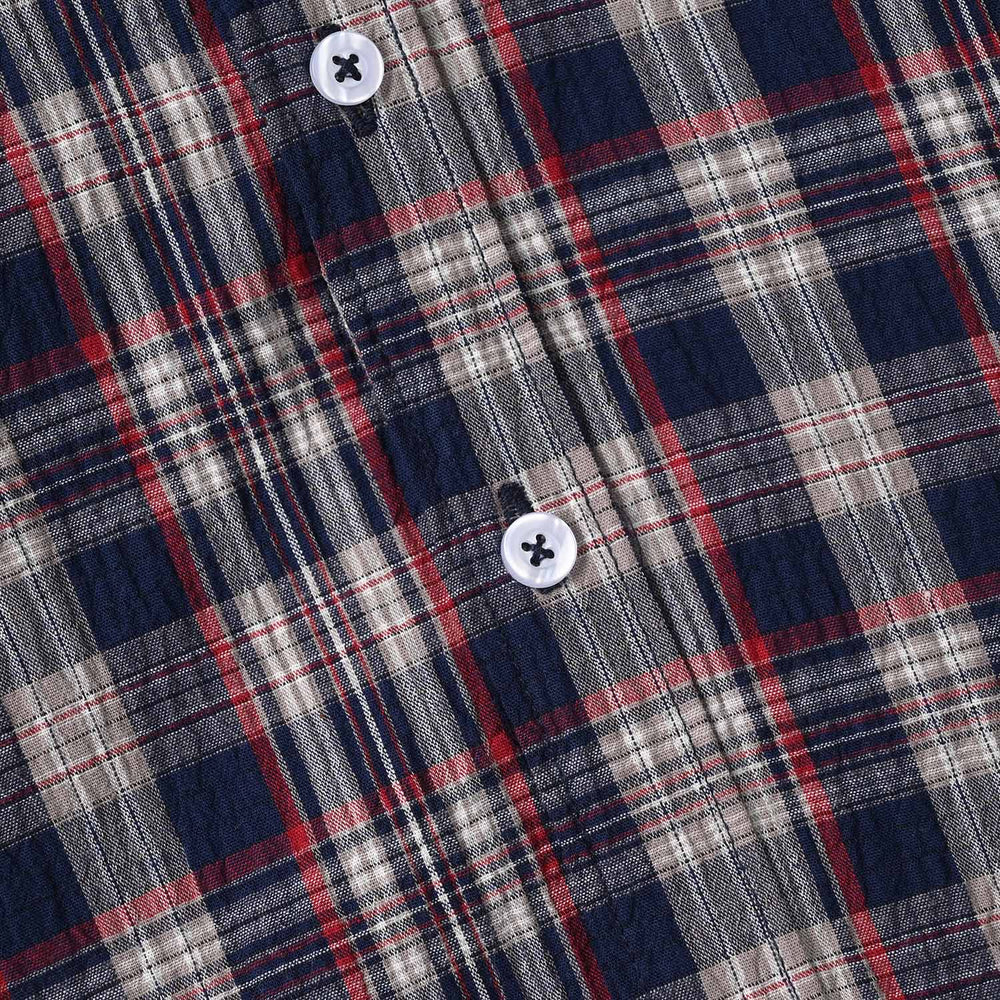 Boys Yarn Dyed Checked Shirt - Blue