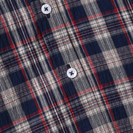 Boys Yarn Dyed Checked Shirt - Blue