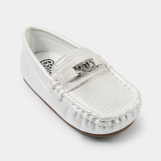 Girls Loafer H502-GR2-SILVER