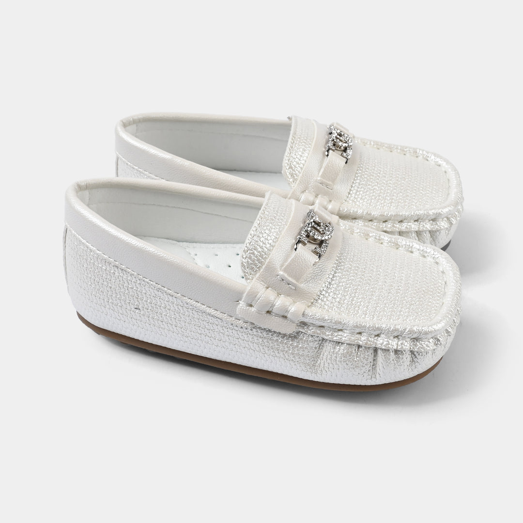 Girls Loafer H502-GR2-SILVER