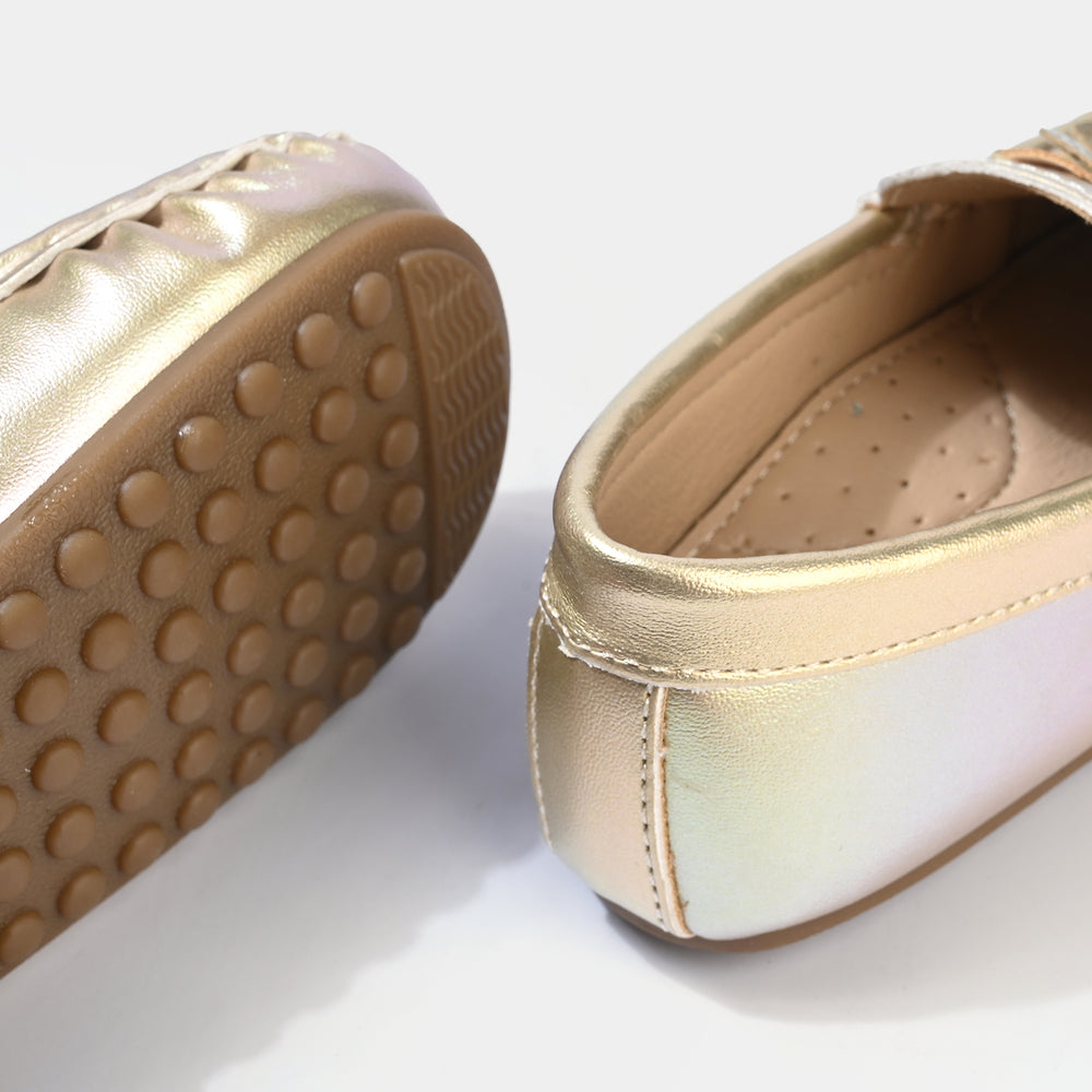 Girls Loafer H502-GR3-GOLDEN